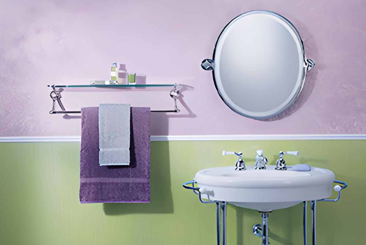 Verde en el baño